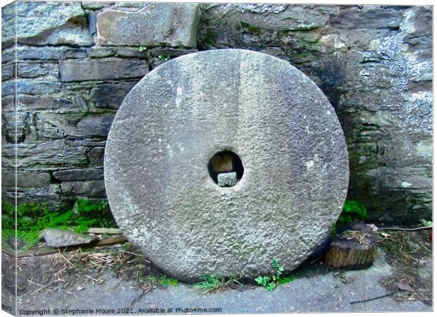 Old Grindstone in Donegal, Ireland Canvas Print by Stephanie Moore