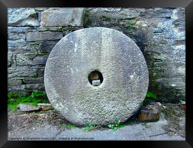 Old Grindstone in Donegal, Ireland Framed Print by Stephanie Moore