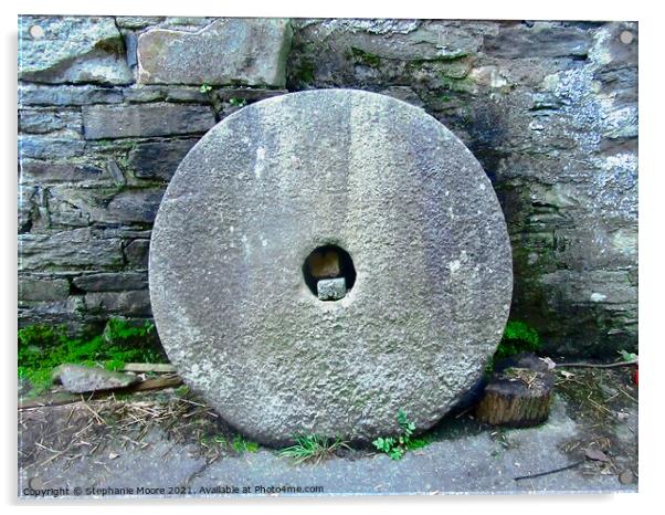 Old Grindstone in Donegal, Ireland Acrylic by Stephanie Moore