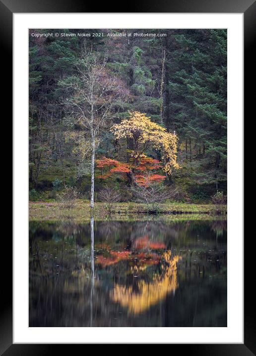 Serene beauty in Glencoe Lochan Framed Mounted Print by Steven Nokes