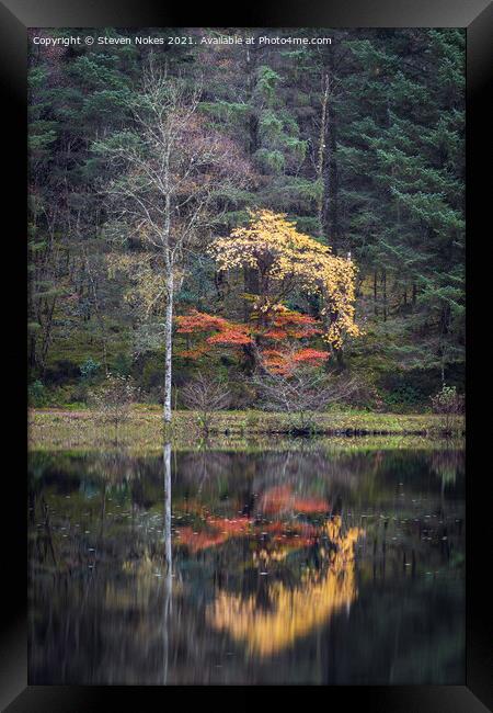 Serene beauty in Glencoe Lochan Framed Print by Steven Nokes