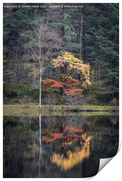 Serene beauty in Glencoe Lochan Print by Steven Nokes