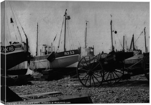 The Hastings Fleet in the 1970's Canvas Print by Mark Ward