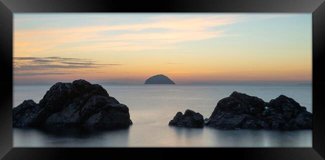 Ailsa Craig Sunset Framed Print by Robert McCristall