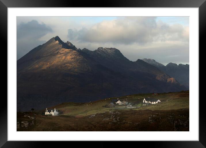 Black Cuillins high over Elgol Framed Mounted Print by Robert McCristall
