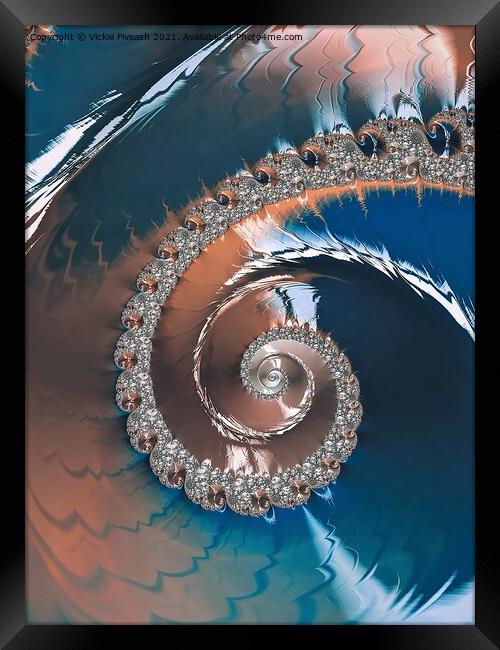 Diamonds and Swirls - 2  Framed Print by Vickie Fiveash