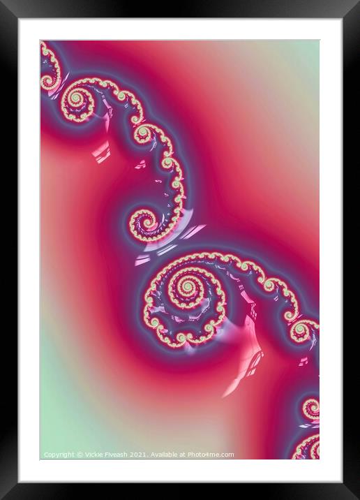 Funky Fractals Framed Mounted Print by Vickie Fiveash