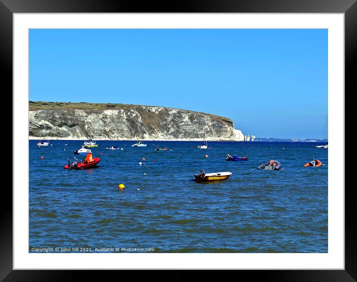 Swanage bay, Dorset, UK. Framed Mounted Print by john hill