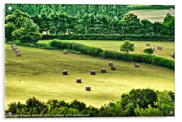 Englands Green Fields Acrylic by Dawn O'Connor