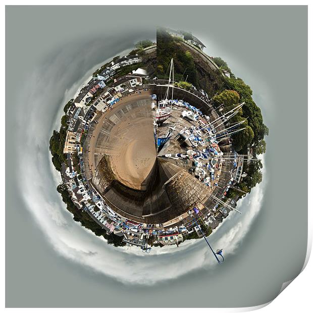 Planet Saundersfoot Harbour Print by Steve Purnell