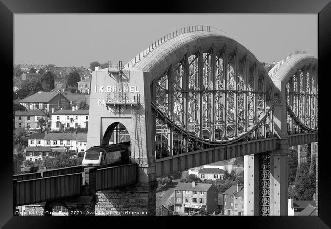 Tamar, Brunels rail bridge Framed Print by Chris Rose