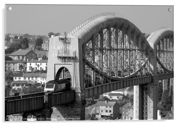 Tamar, Brunels rail bridge Acrylic by Chris Rose