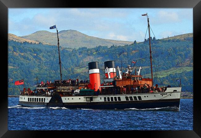 PS Waverley "Doon the Watter" (painting effect) Framed Print by Allan Durward Photography