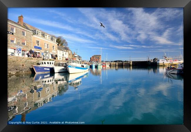 Padstow Reflections Framed Print by Roy Curtis