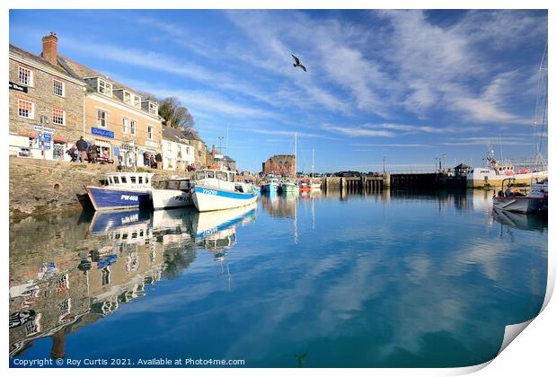 Padstow Reflections Print by Roy Curtis