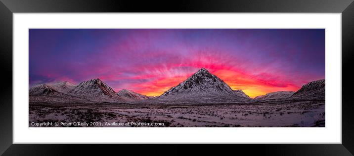Glen Coe Sunset Framed Mounted Print by Peter O'Reilly