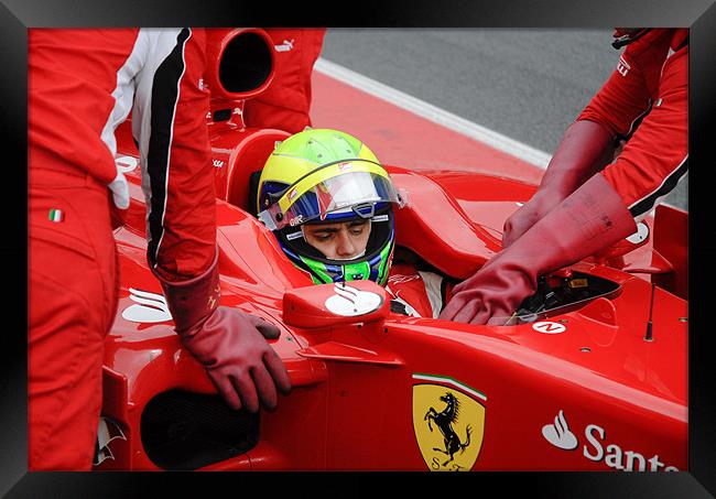 Felipe Massa - Catalunya - Spain 2011 Framed Print by SEAN RAMSELL