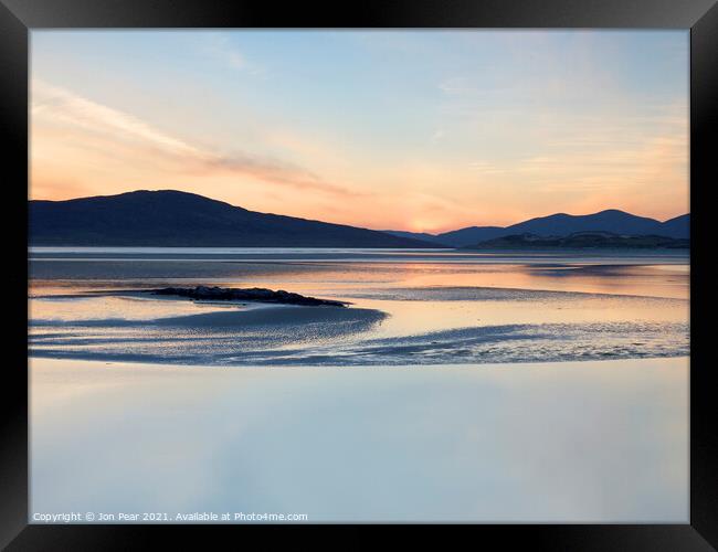 Hebridean Sunset  Framed Print by Jon Pear