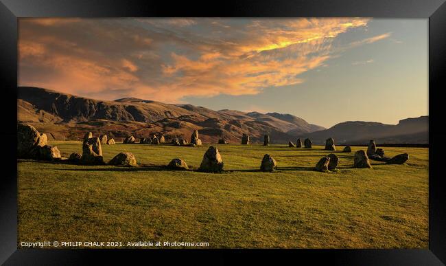 Castle rigg stone circle in the lake district 651 Framed Print by PHILIP CHALK