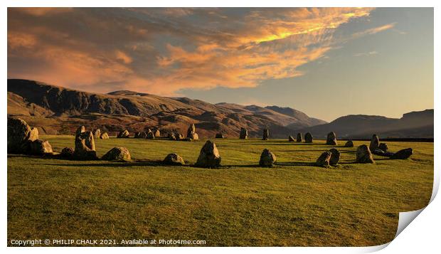 Castle rigg stone circle in the lake district 651 Print by PHILIP CHALK
