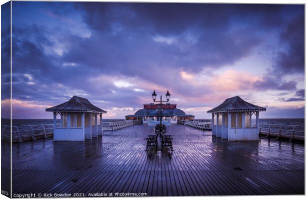 Pier after the Rain Canvas Print by Rick Bowden