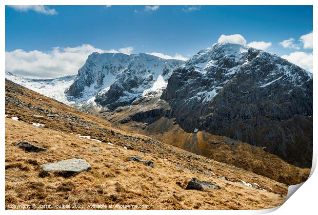 Ben Nevis North Face, Highlands of Scotland Print by Justin Foulkes