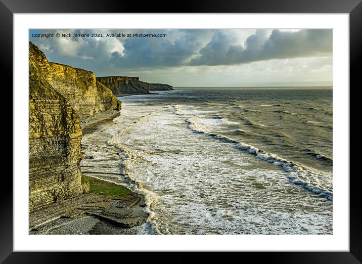 Glamorgan Heritage Coast from Dunraven Southerndown Framed Mounted Print by Nick Jenkins