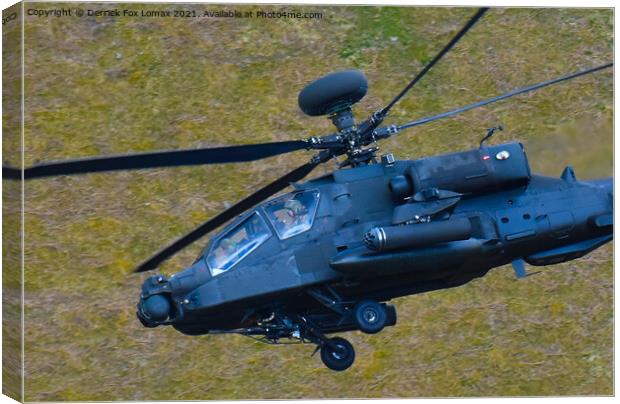 Apache Helicopter  Canvas Print by Derrick Fox Lomax