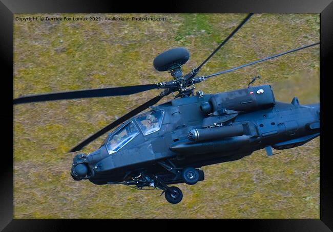 Apache Helicopter  Framed Print by Derrick Fox Lomax