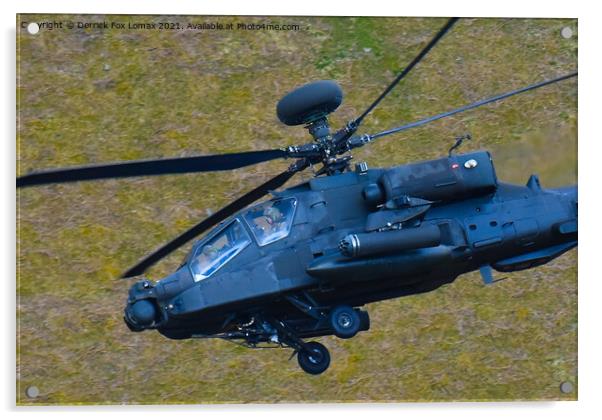 Apache Helicopter  Acrylic by Derrick Fox Lomax
