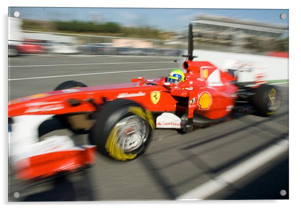 Felipe Massa - Catalunya - Spain 2011 Acrylic by SEAN RAMSELL