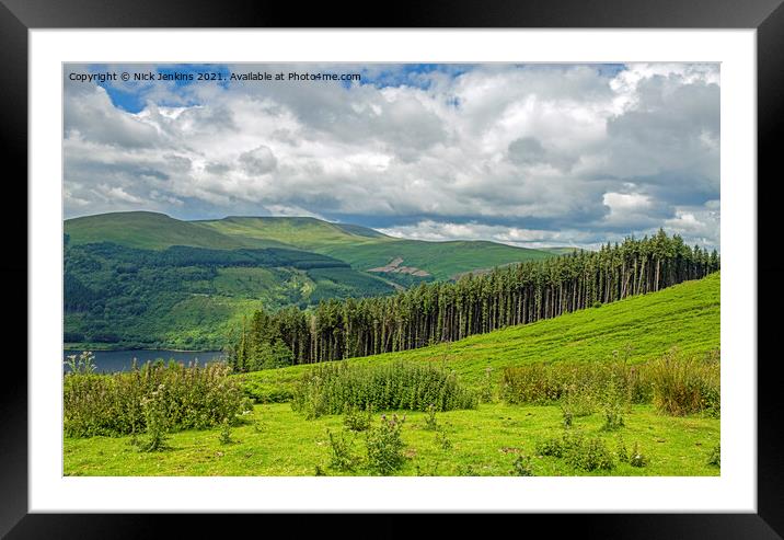 Waun Rydd from Bwlch y Waun Brecon Beacons Framed Mounted Print by Nick Jenkins