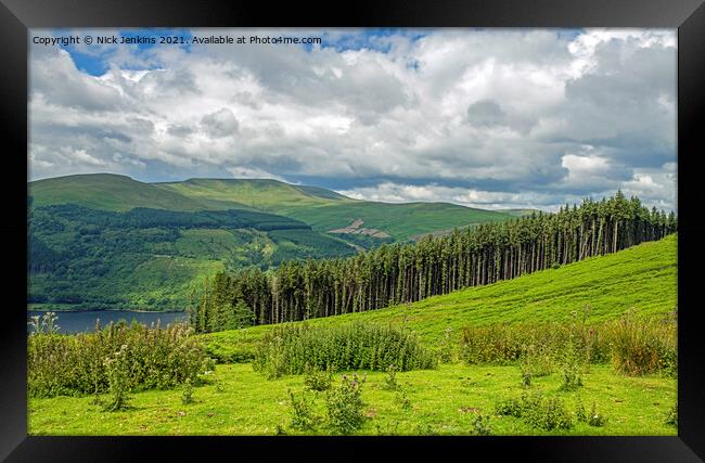 Waun Rydd from Bwlch y Waun Brecon Beacons Framed Print by Nick Jenkins