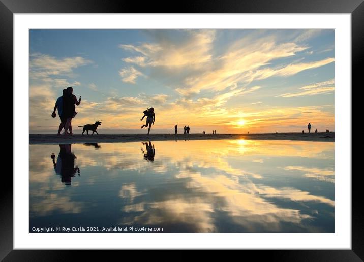 The Joy of a Sunset Framed Mounted Print by Roy Curtis