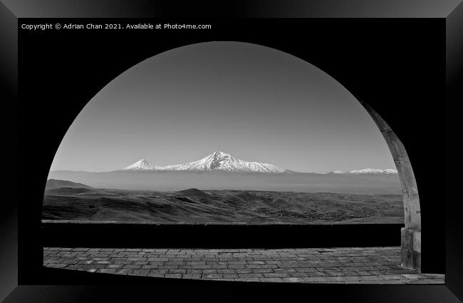 Looking towards Mount Ararat Framed Print by Adrian Chan