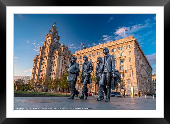 The Fab 4 at the Pier Head, Liverpool Framed Mounted Print by Dominic Shaw-McIver