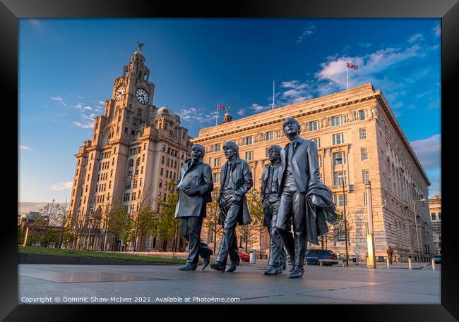 The Fab 4 at the Pier Head, Liverpool Framed Print by Dominic Shaw-McIver