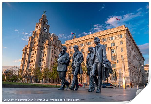 The Fab 4 at the Pier Head, Liverpool Print by Dominic Shaw-McIver