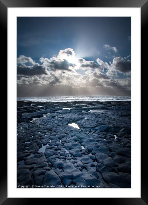 Nash Point Framed Mounted Print by Simon Connellan
