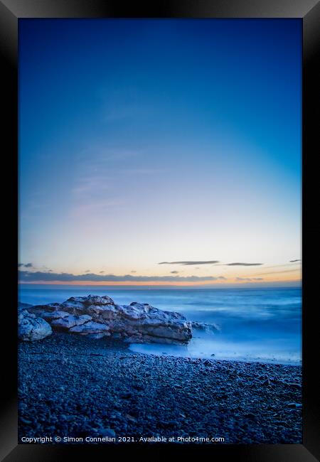 Sunset Ogmore Beach  Framed Print by Simon Connellan