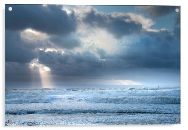 Stormy Sea Acrylic by Simon Connellan