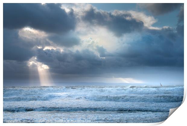 Stormy Sea Print by Simon Connellan