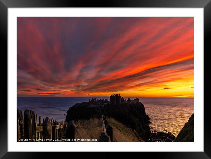 Sunrise at Dunnottar Framed Mounted Print by Kevin Taylor
