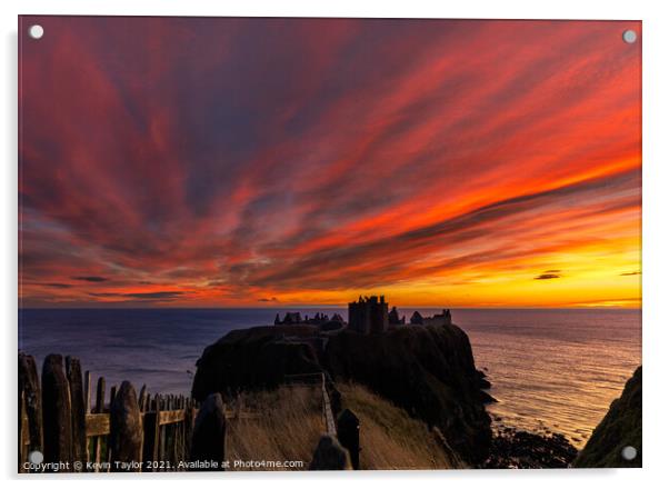 Sunrise at Dunnottar Acrylic by Kevin Taylor