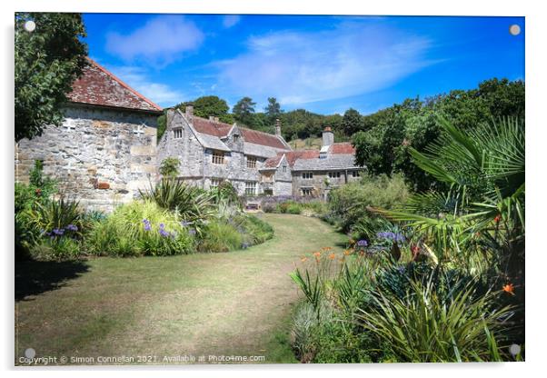 Mottistone Manor, Isle of Wight Acrylic by Simon Connellan