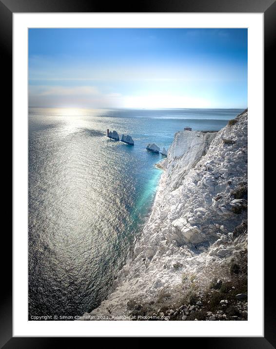 Sun over the Needles Framed Mounted Print by Simon Connellan