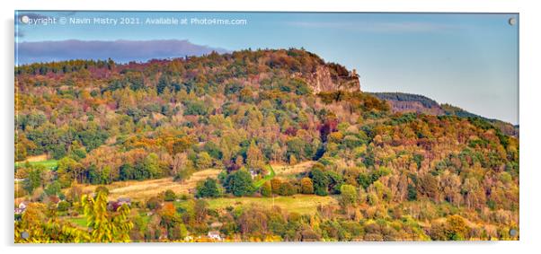 Kinnoull Hill Perth Panorama  Acrylic by Navin Mistry