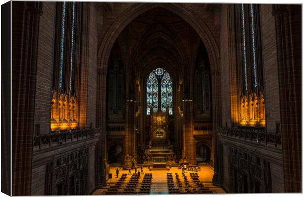 Anglican Cathedral in Liverpool Canvas Print by Jason Wells