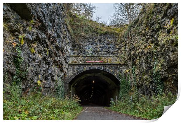 Litton Tunnel entrance Print by Jason Wells