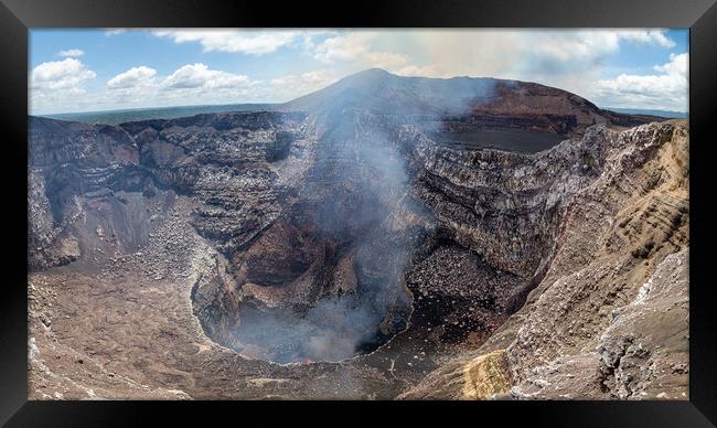 Masaya Volcano panorama Framed Print by Jason Wells